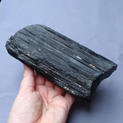 Tourmaline raw crystal black - skoryl 983g, Brazil
