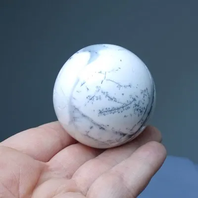 Dendritic opal (merlinite) ball 155g, Madagascar