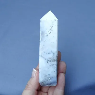 Dendritic opal (merlinite) obelisk 135g, Madagascar