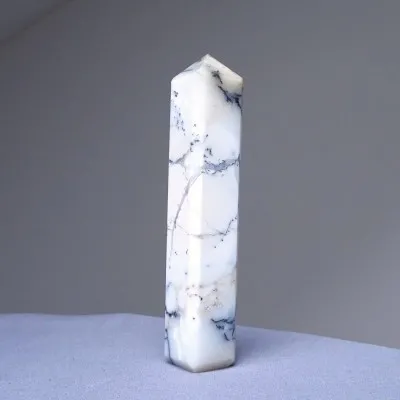 Dendritic opal (merlinite) obelisk 96g, Madagascar