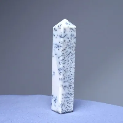 Dendritic opal (merlinite) obelisk 107g, Madagascar