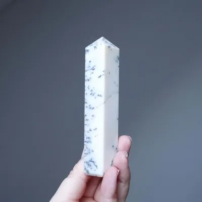 Dendritic opal (merlinite) obelisk 107g, Madagascar