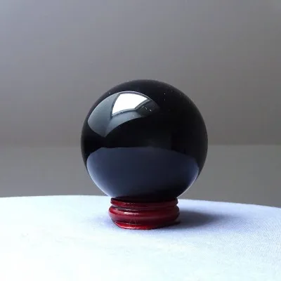 Obsidián černý koule velikost L, Mexiko
