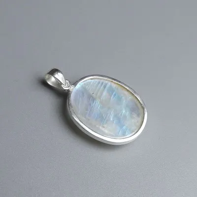 Moonstone pendant in silver 16.2g, top quality India