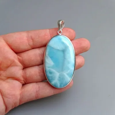 Larimar přívěšek top kvalita 27,8g, Dominikánská republika