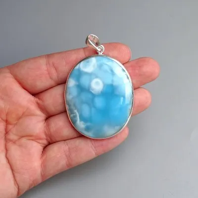 Larimar pendant top quality 23.8g, Dominican Republic