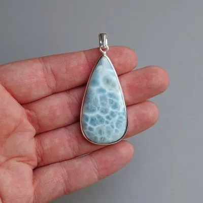 Larimar přívěšek top kvalita 13,3g, Dominikánská republika