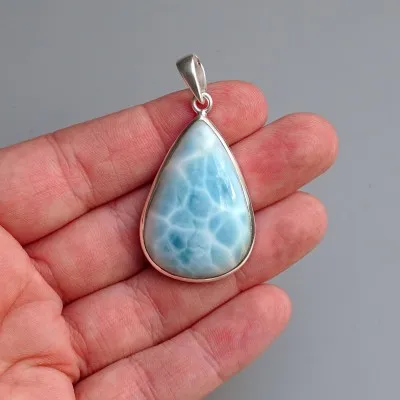 Larimar přívěšek top kvalita 12,4g, Dominikánská republika