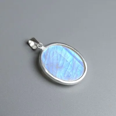 Moonstone pendant in silver 15.2g, top quality India