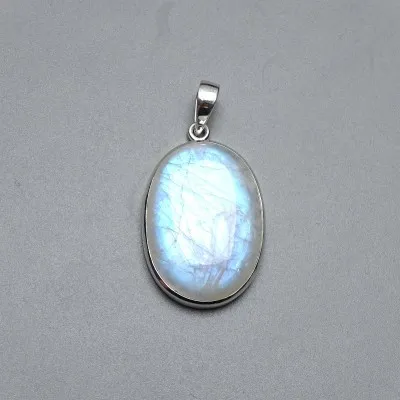 Moonstone pendant in silver 13.5g, top quality India