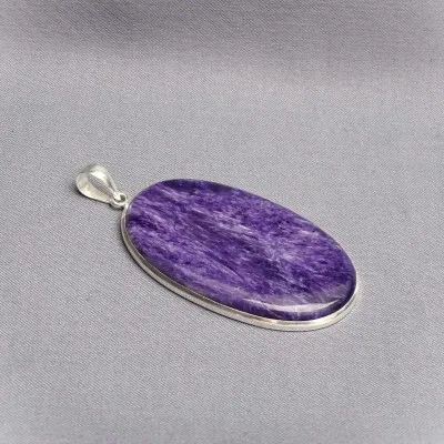 Charoite pendant in silver 20g, Yakutsk Russia