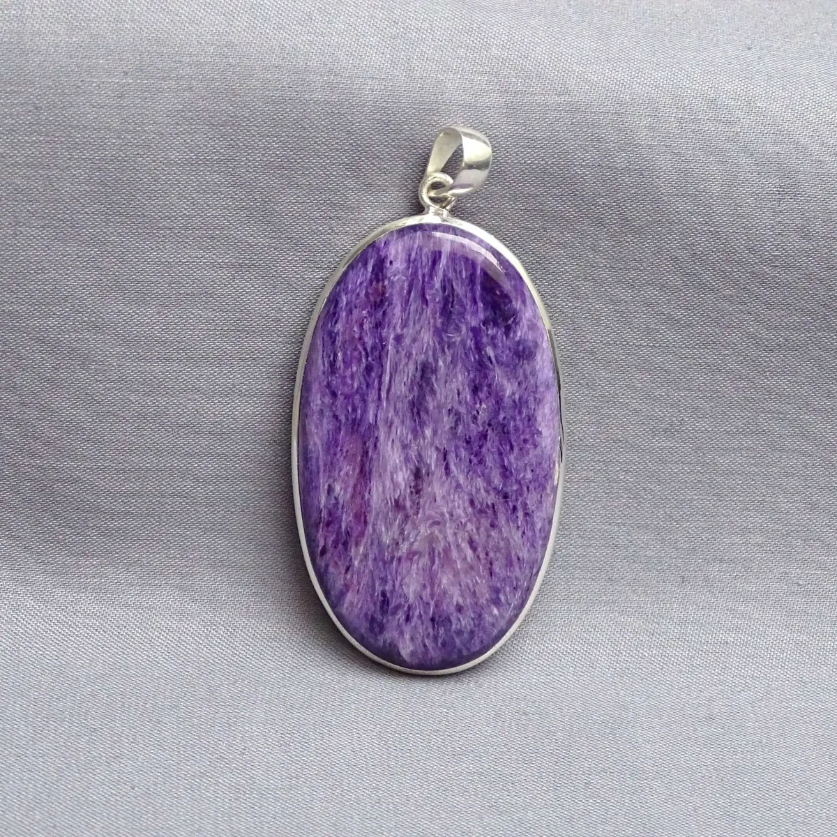 Charoite pendant in silver 20g, Yakutsk Russia