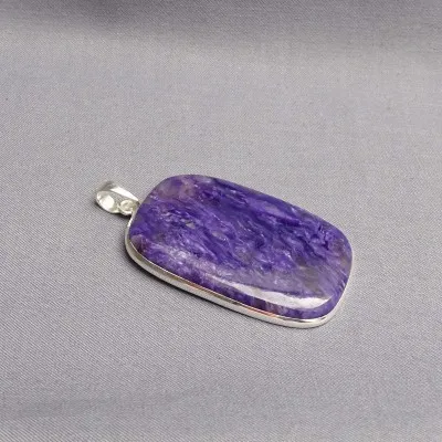 Charoite pendant in silver 22.2g, Yakutsk Russia