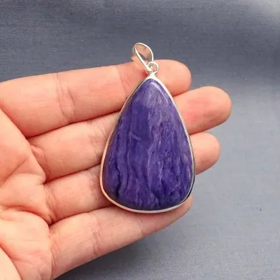 Charoit-Anhänger in Silber 16,4g, Jakutsk Russland