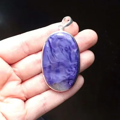Charoit-Anhänger in Silber 18,2g, Jakutsk Russland