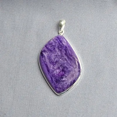 Charoite pendant in silver 19.8g, Yakutsk Russia