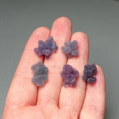 Grape chalcedony 5 pieces of balls 7.2g, Indonesia