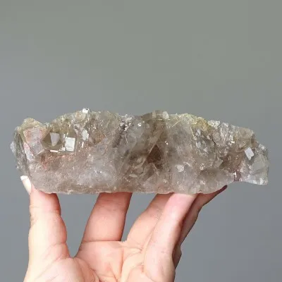 Rauchquarz Kristallverwachsung mit Rutil 324g, Brasilien