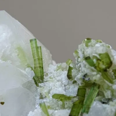 Pollucite rare collector's mineral crystals combined with tourmaline 2228g, Afghanistan