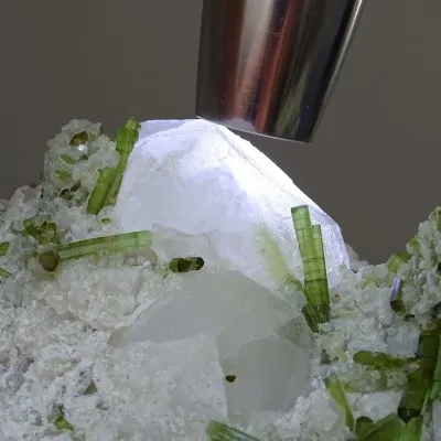 Pollucite rare collector's mineral crystals combined with tourmaline 2228g, Afghanistan