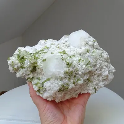 Pollucite rare collector's mineral crystals combined with tourmaline 2228g, Afghanistan