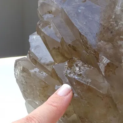 Smoky quartz natural master crystal elestial 3748g, Brazil
