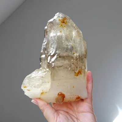 Záhněda přírodní mistrovský krystal elestial 1230g, Brazílie