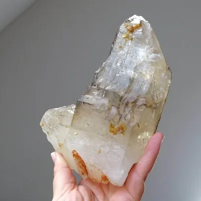 Smoky quartz natural master crystal elestial 1230g, Brazil