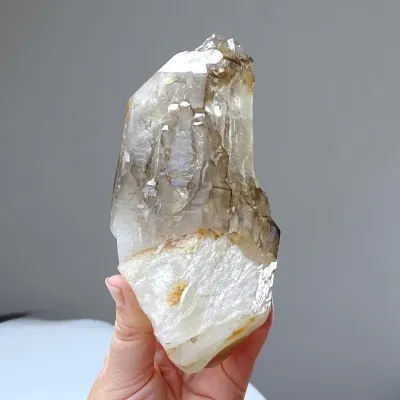Záhněda přírodní mistrovský krystal elestial 1230g, Brazílie