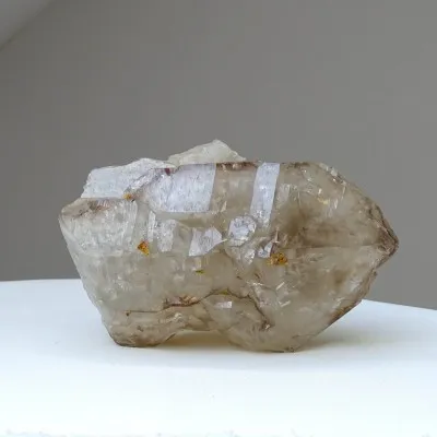 Smoky quartz natural master crystal elestial 696g, Brazil