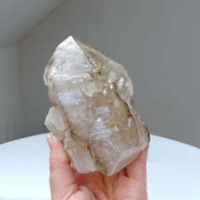 Smoky quartz natural master crystal elestial 696g, Brazil