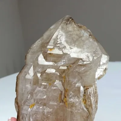 Smoky quartz natural master crystal elestial 696g, Brazil