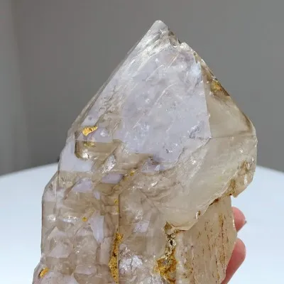 Smoky quartz natural master crystal elestial 696g, Brazil