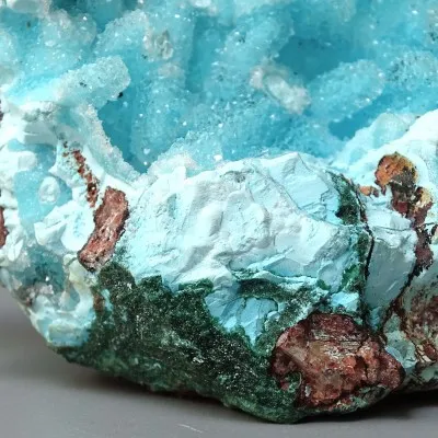 Chrysocolla with finely crystallized quartz 238g, Congo