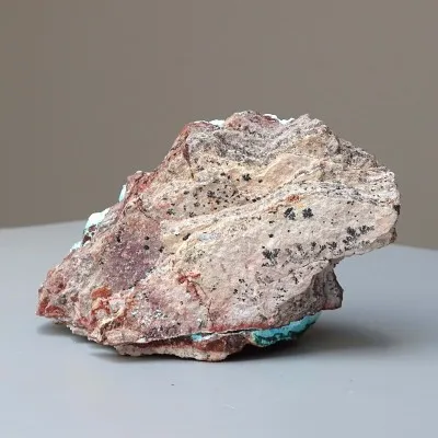Chrysokoll mit fein kristallisiertem Quarz 238g, Kongo