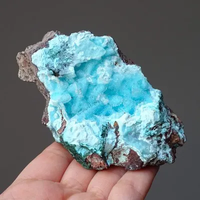 Chrysokoll mit fein kristallisiertem Quarz 238g, Kongo