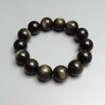 Obsidian gold bracelet in top quality from Mexico