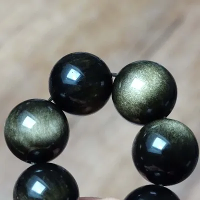 Obsidian gold bracelet in top quality from Mexico