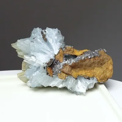 Baryt modrý přírodní minerál v hornině 344g, Maroko