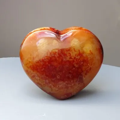 Polished carnelian - heart 328g, Madagascar