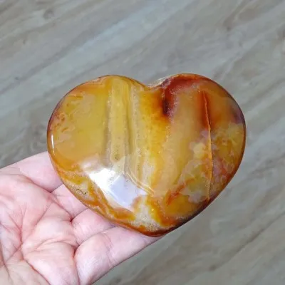 Polierter Karneol - Herz 328g, Madagaskar