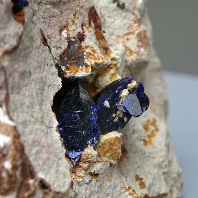 Azurite crystal in rock 282g, Morocco