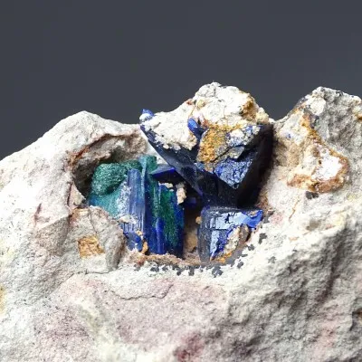 Azurite crystal in rock 339g, Morocco