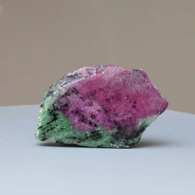Ruby in zoisite polished plate 52g, Tanzania