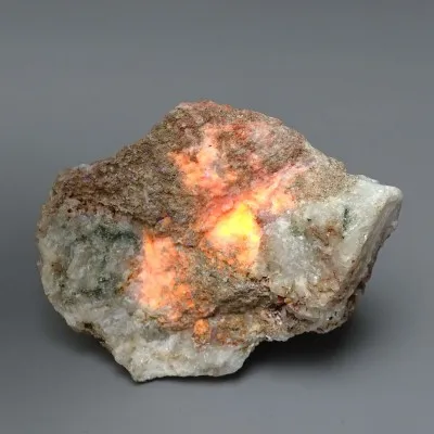 Tugtupit rare mineral 109g, fluorescence under UV, Greenland