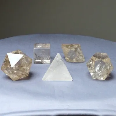 Natural polished crystal Platonic geometry 558g, Brazil