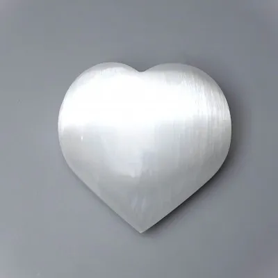 Selenite heart large 391g, Morocco | MINERALS-STONES®