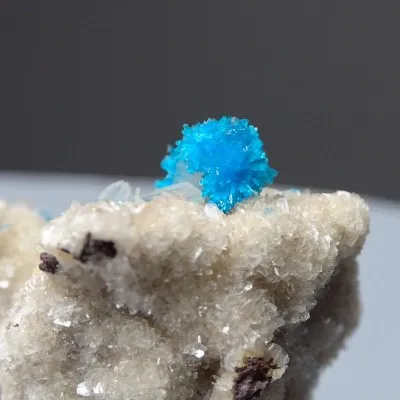 Pentagonite on stilbite rare blue mineral 163g, India