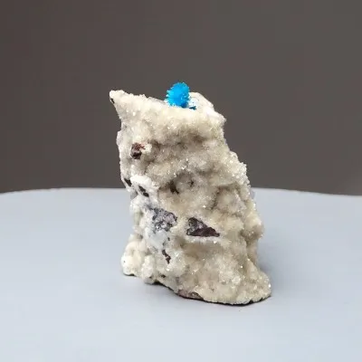Pentagonit auf Stilbit, seltenes blaues Mineral, 163 g, Indien