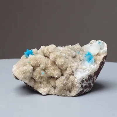 Pentagonit na stilbitu vzácný modrý minerál 92g, Indie